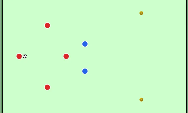 Drill diagram in the free football session planner
